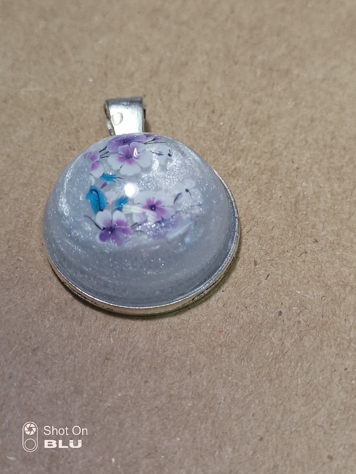 Resin Pendant Necklace Hand Crafted