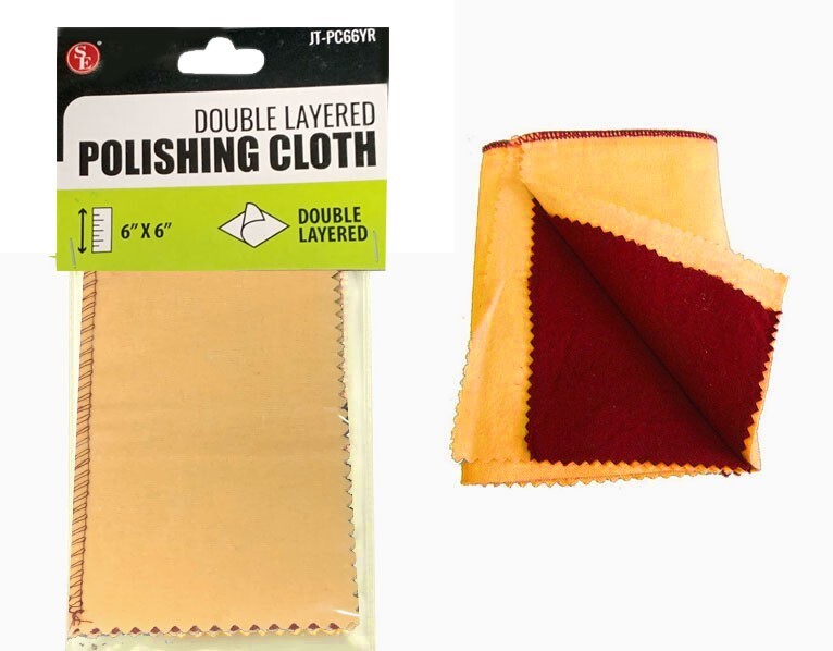 2/Pk 6″ x 6″ Jewelers Red Rouge Polishing Buffing Cloth For Jewelry Gold Brass S