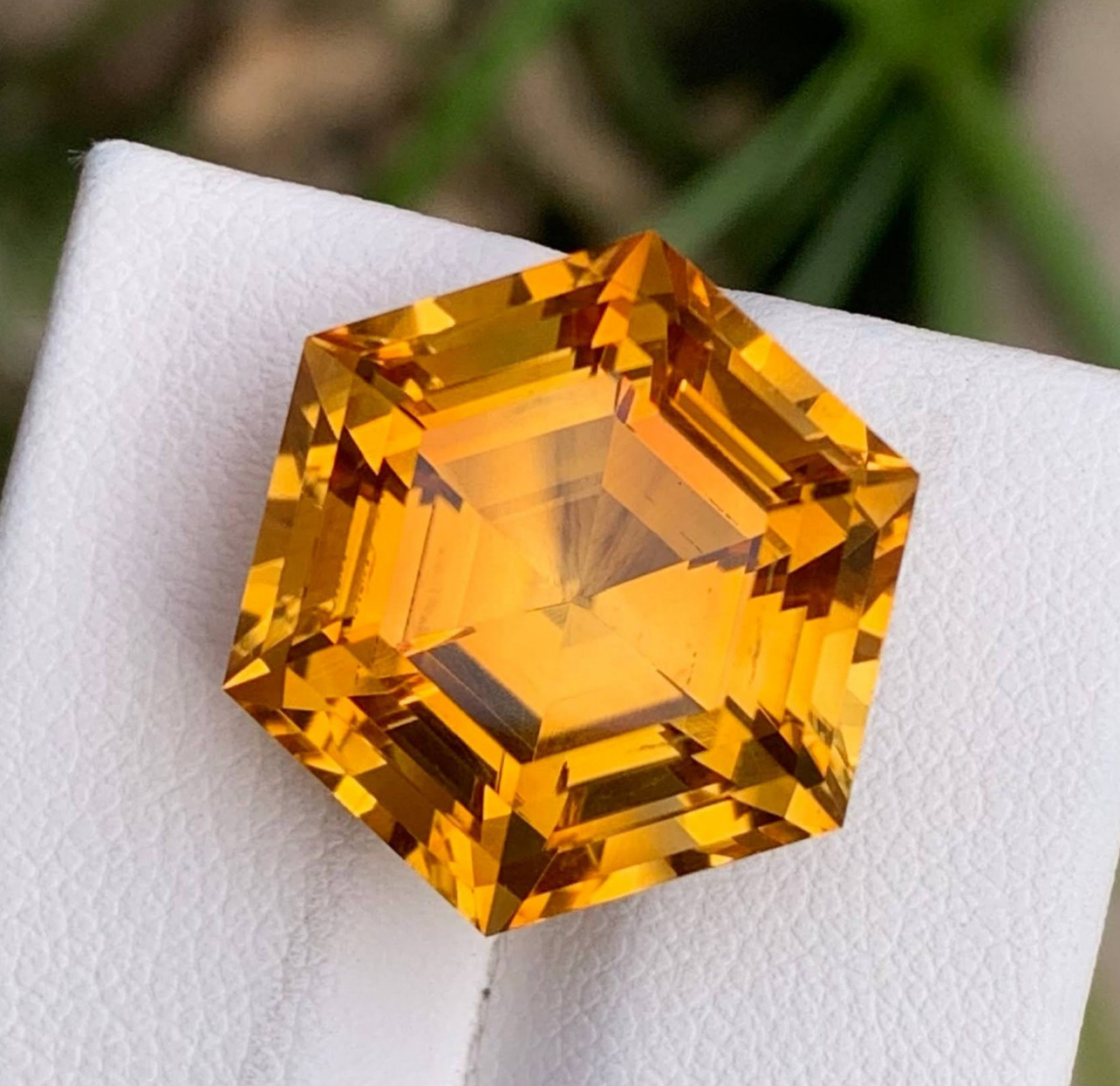 Natural Hexagonal Citrine 18.57 Ct Loupe Clean Africa Untreated Loose Gem