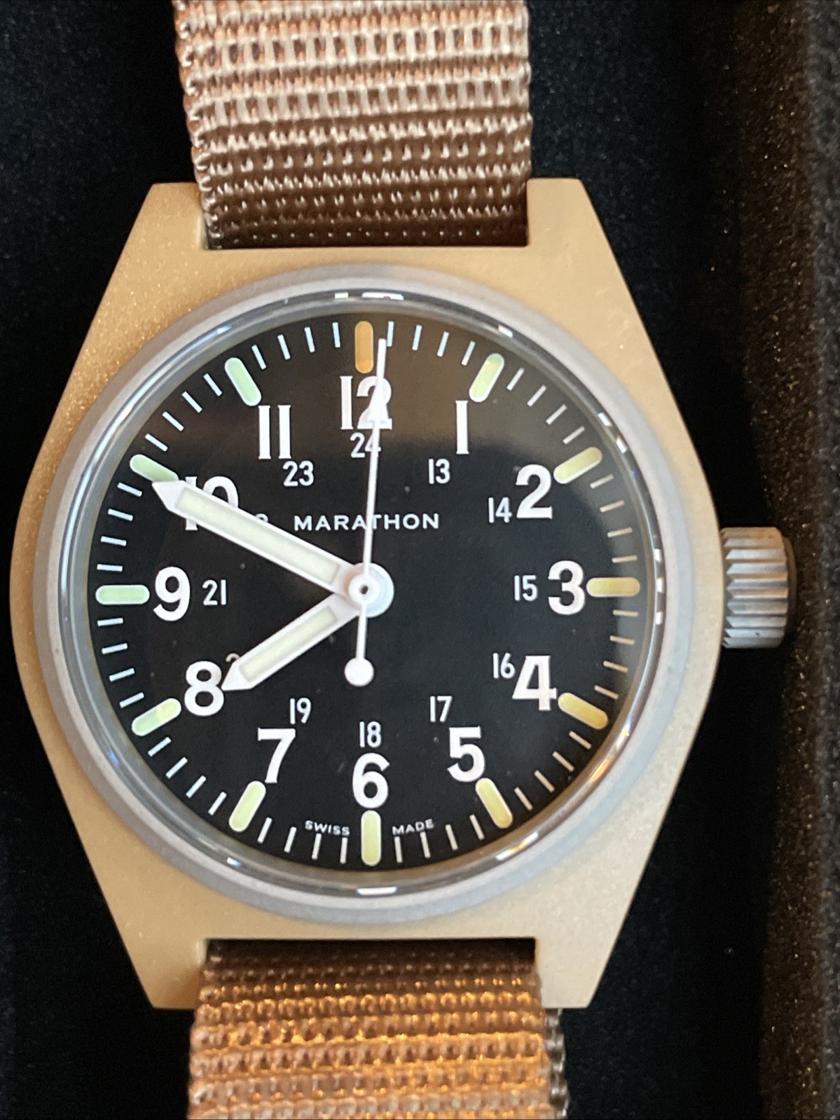 MARATHON 34mm Des Tan US GOVERNMENT General Purpose Quartz New US Military Watch