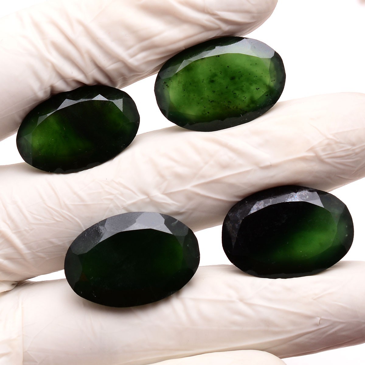 4 Pcs Natural Serpentine Oval Cut 23.98mm-25.60mm Untreated Loose Gemstones Lot