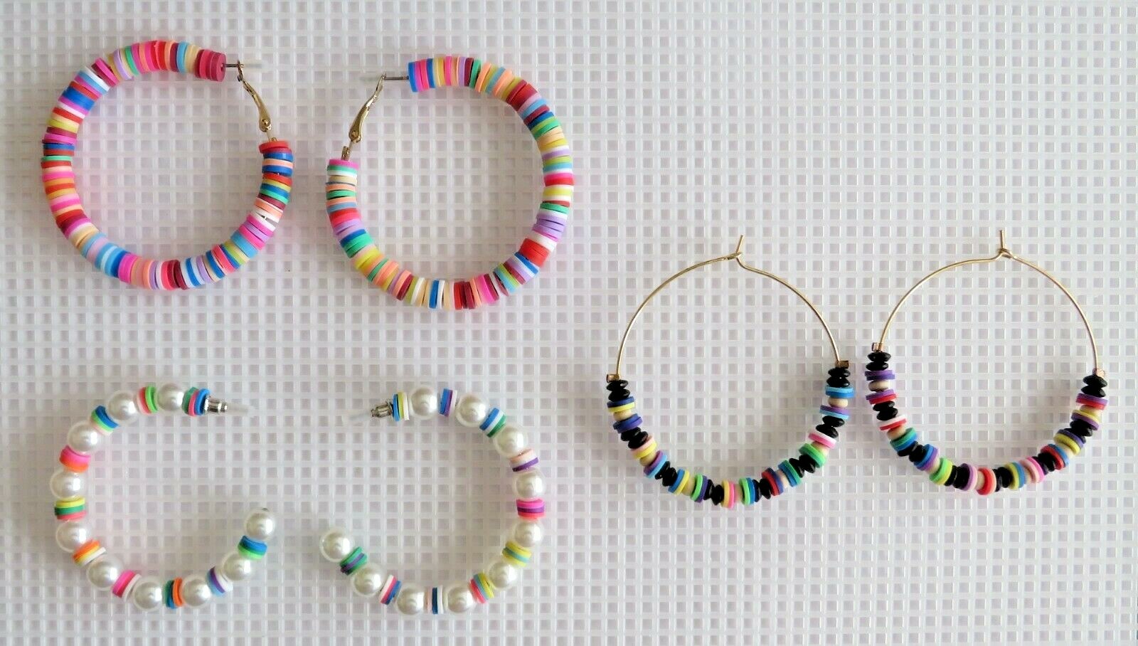 Large Hoop Multi-Color Earrings 2″ U-Choose