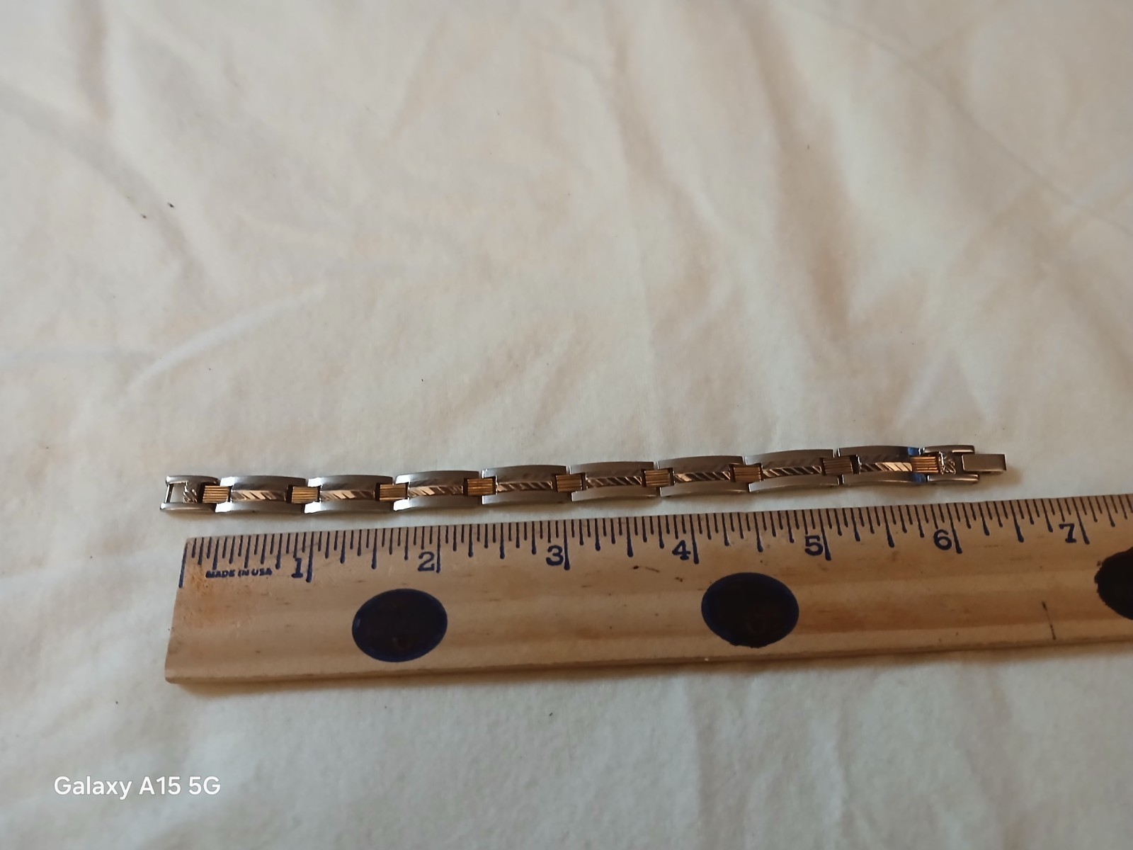 6 In Dura Vida Soild Metal Link Bracelet