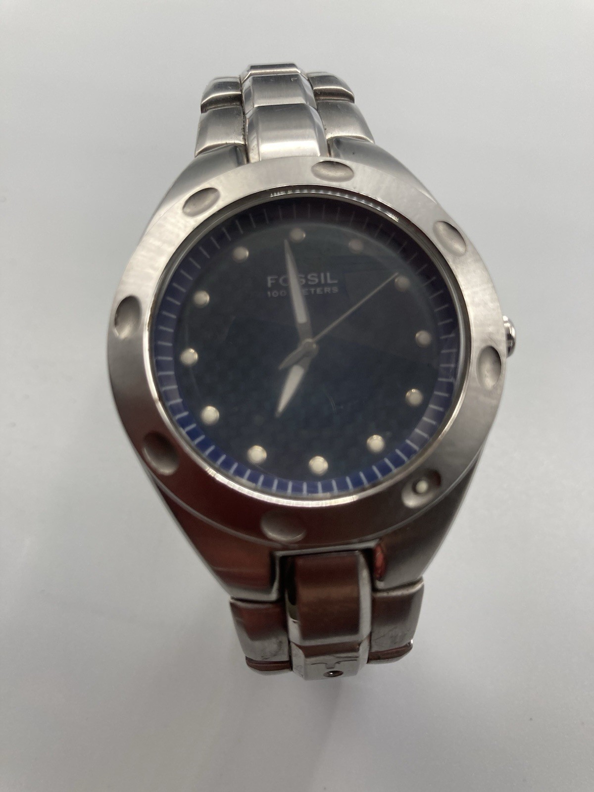Fossil blue PR 5098 stainless 50 mm working preowned