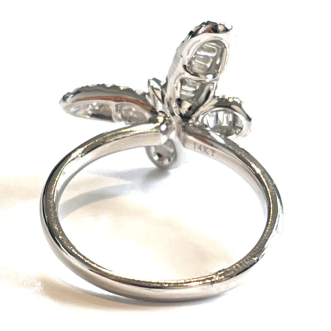 Gorgeous 14K Gold Butterfly Ring with 1.00 TCW Diamonds