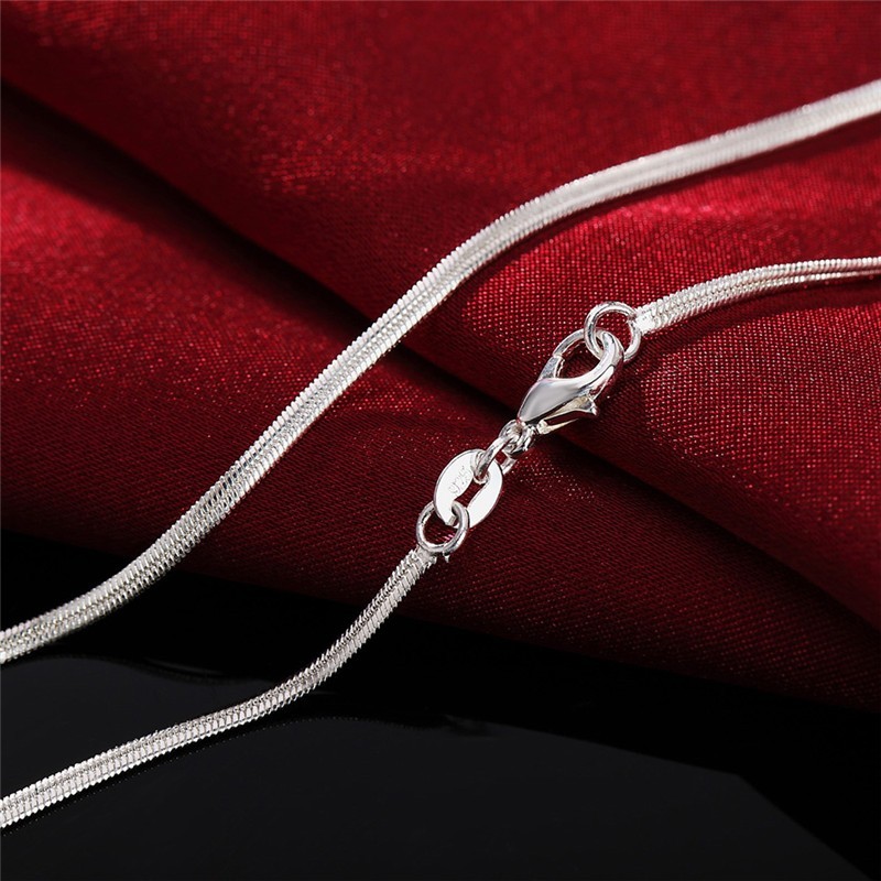 Men&Women’s 925 Sterling Silver Tarnish-Free Italian Snake Chain Necklace 16-24*