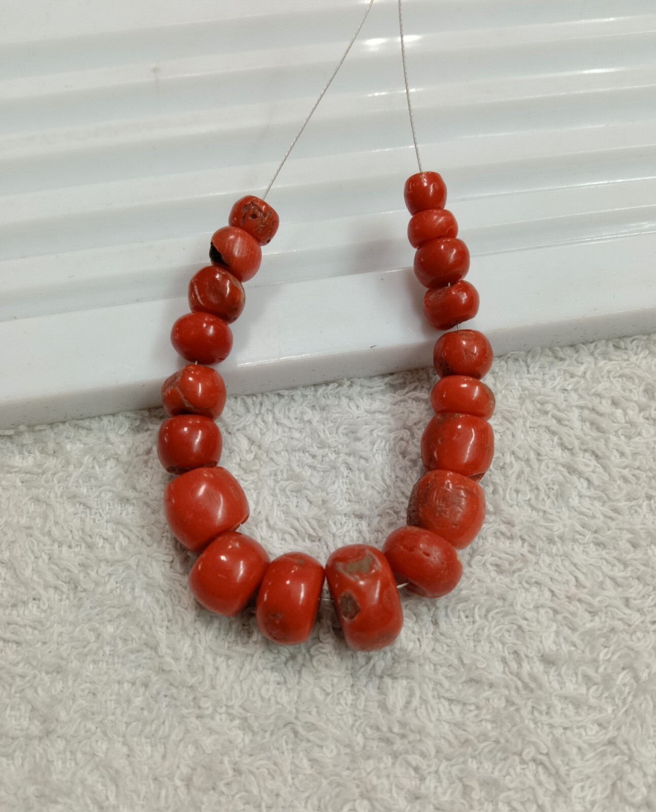 4″INCHES 100% NATURAL Italian coral,Size 6.50mm to 11.50mm,Rondelle Smooth Beads