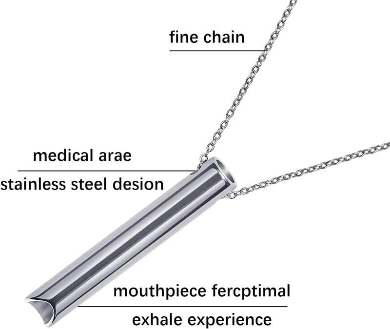 2PCS Breathing Necklace for Anxiety Relief, Mental Fatigue Relief, Quit Smoking