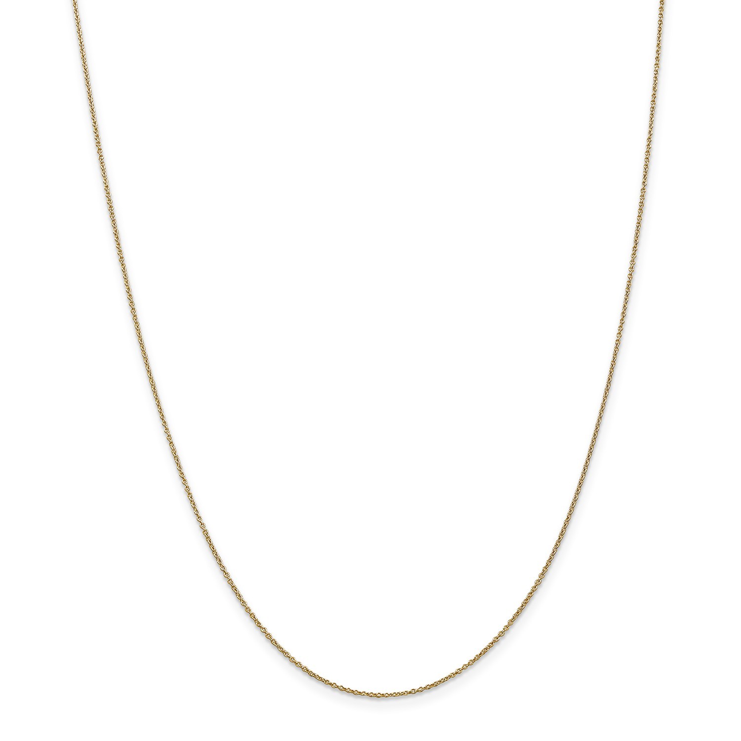 14k Yellow Gold 0.90mm Solid Cable Pendant Chain w/ Lobster Clasp 14″ – 24″