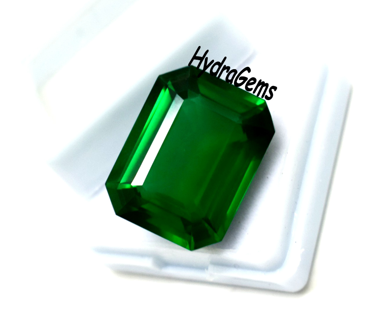 Certified 30 Ct Zambian Natural Vivid Green Emerald Cut Emerald Loose Gemstone