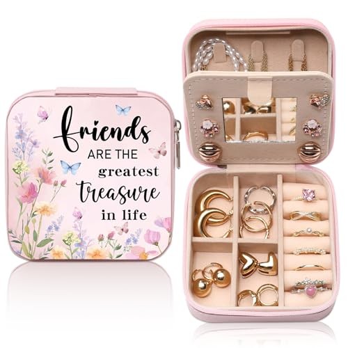 Friendship Gifts for Women Girls, Friend Travel Jewelry Box with Friend – 04