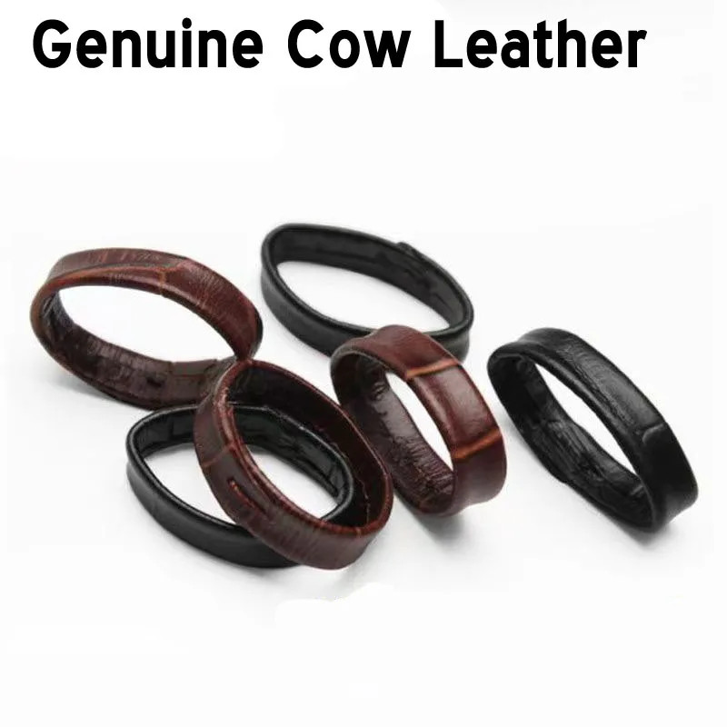 2PCS EYW Grain Leather Watch Strap Holder Loops Univeral Watch Band Ring 10-22mm