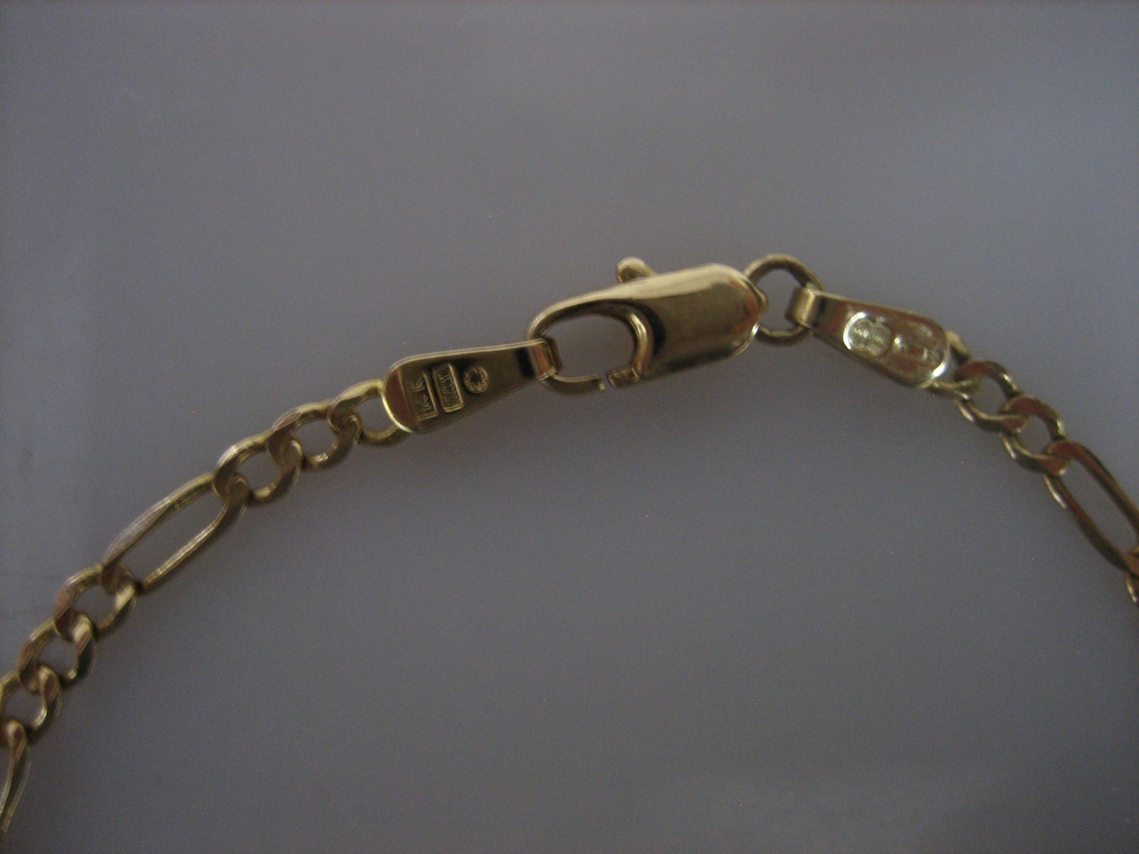 UNOAERRE FIGARO 14K YELLOW GOLD 9.5″ DELICATE CHAIN BRACELET/ANKLET