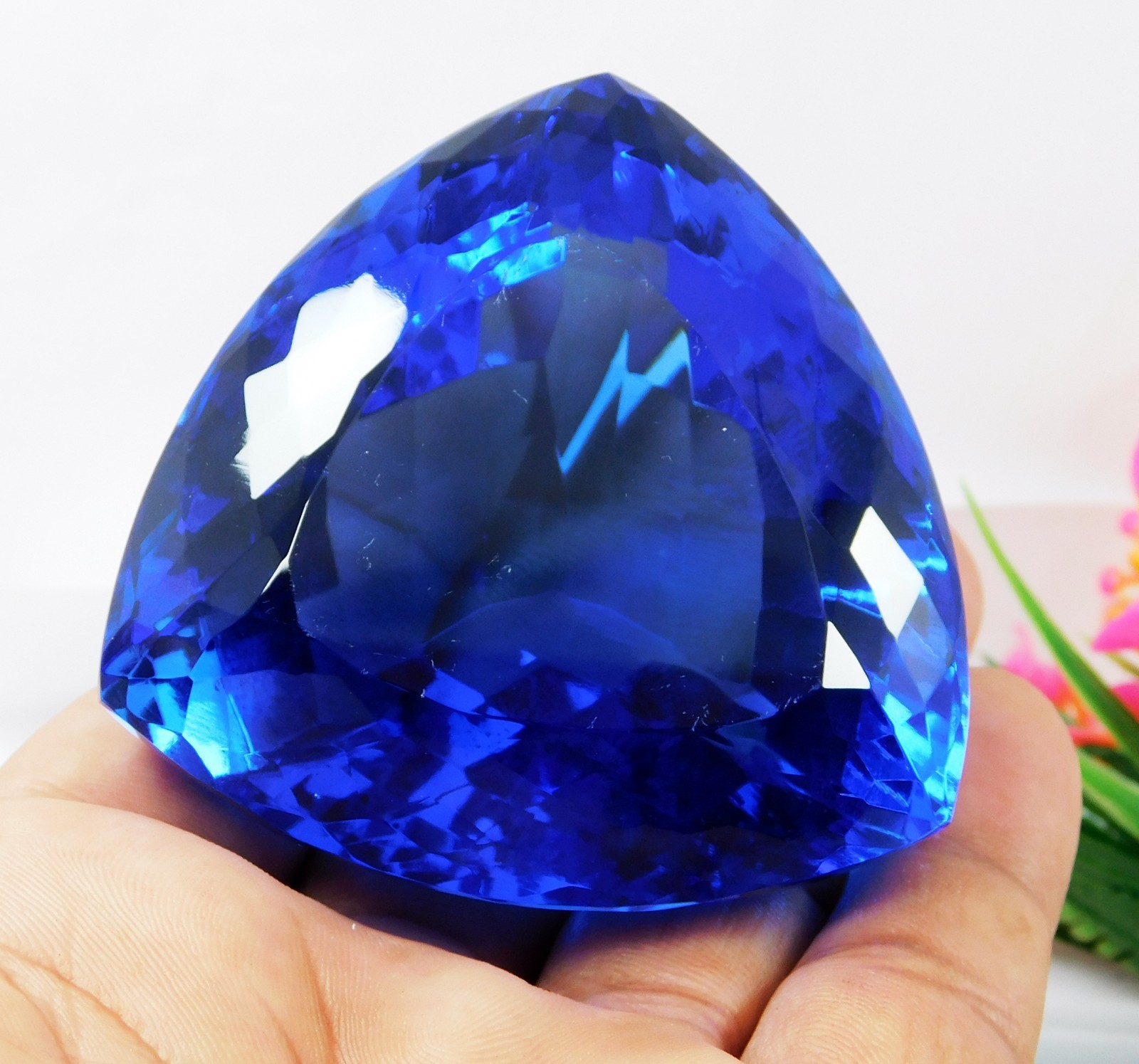 1005 Ct Ultra Large Natural Blue Tanzania Of Tanzanite Trillion Cut Loose Gems