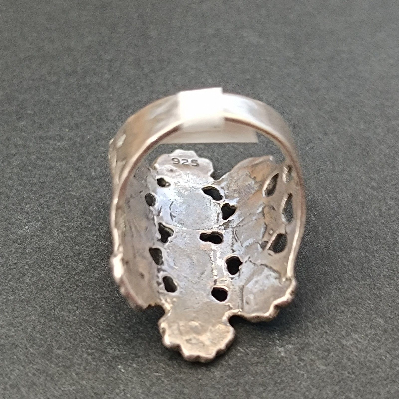 Vintage Sterling Silver Full Finger Ring Bold Modernist Sculptural Statement 925