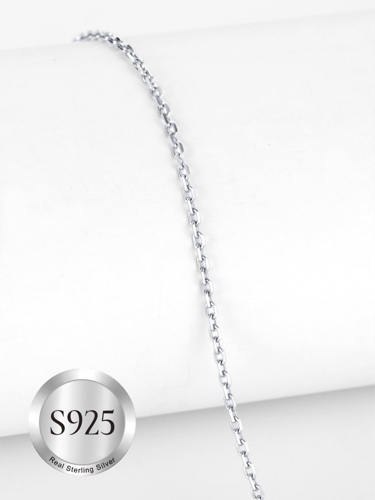 Sterling Silver Necklace for Women – Thin Cable/Box/Rope Chain, 18-30 Inch Lengt