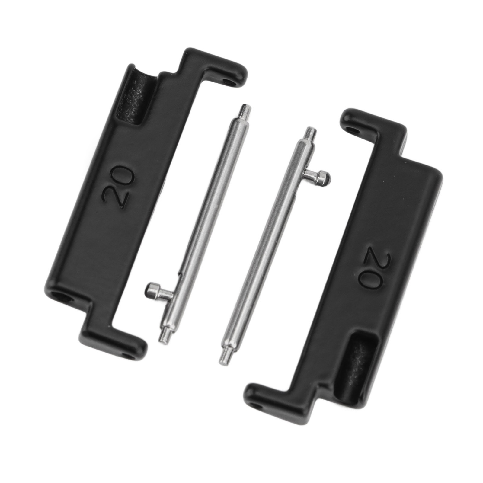 Black A Pair 1 Pair Metal Watch Band Adapter 20 To 22mm Watch Strap Connect N