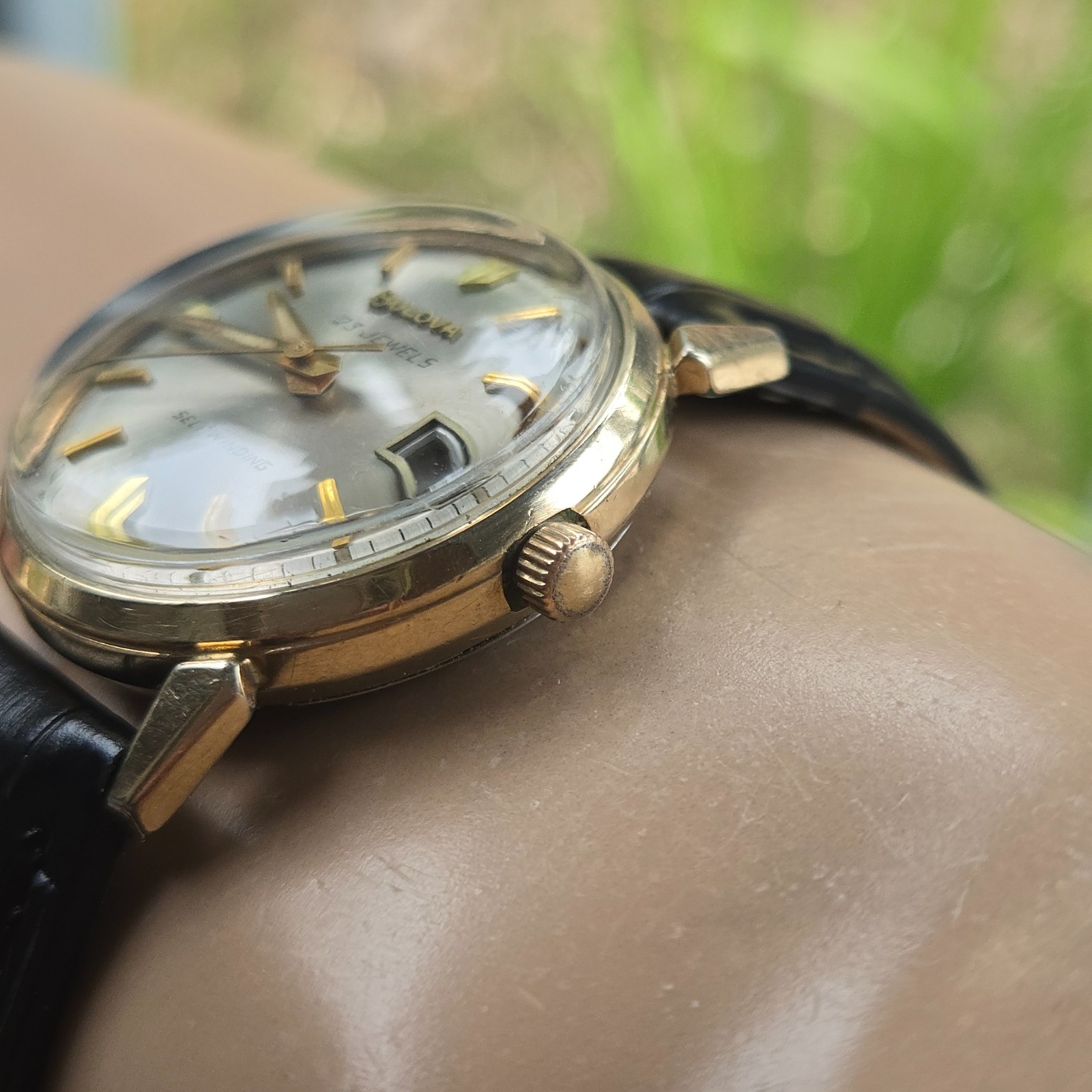 Vintage BULOVA Date King men’s automatic watch 10BPACD 23Jewels 10K RGP 1968
