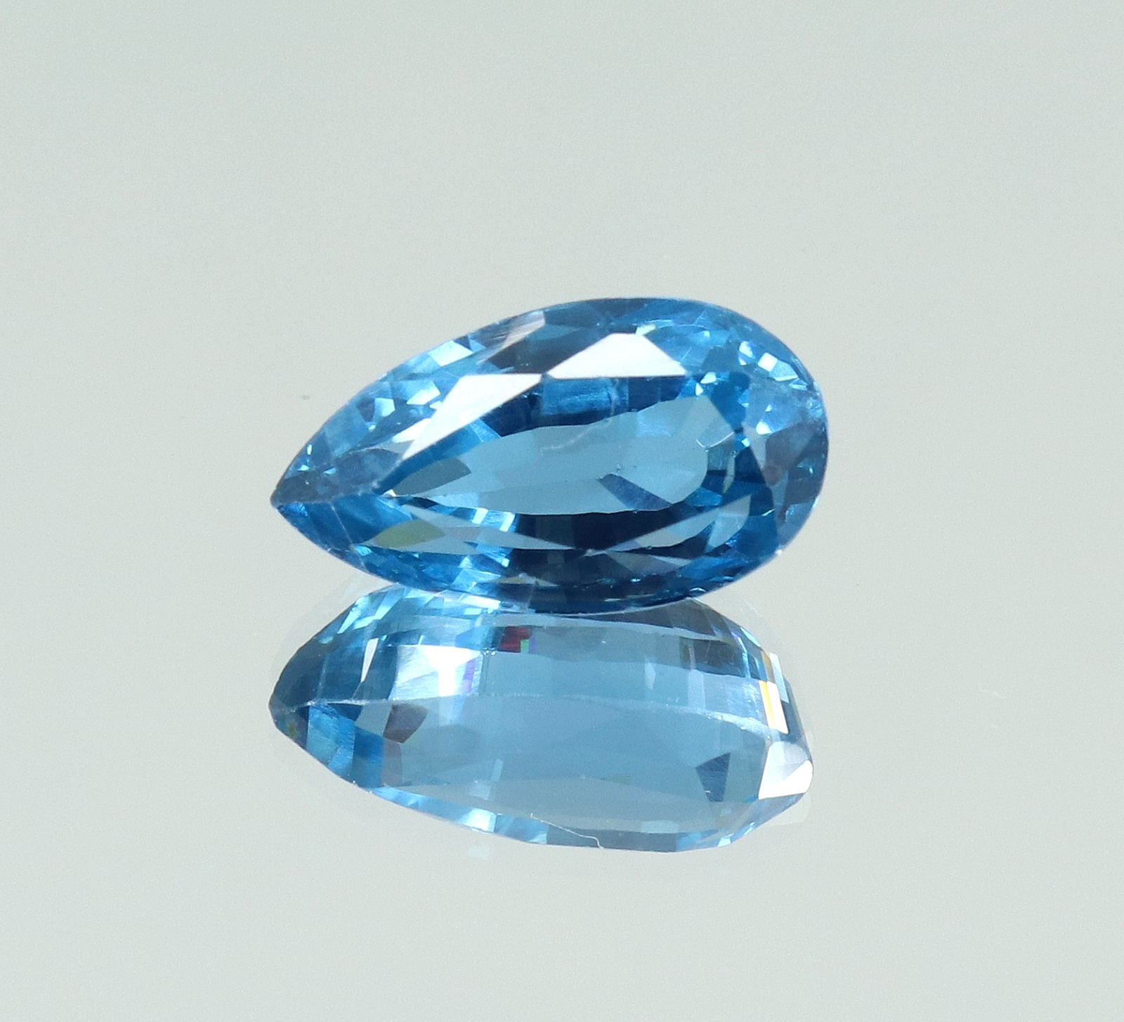 Natural 7.40 Ct Museum Blue Aquamarine Pear Cut Certified Loose Gemstone