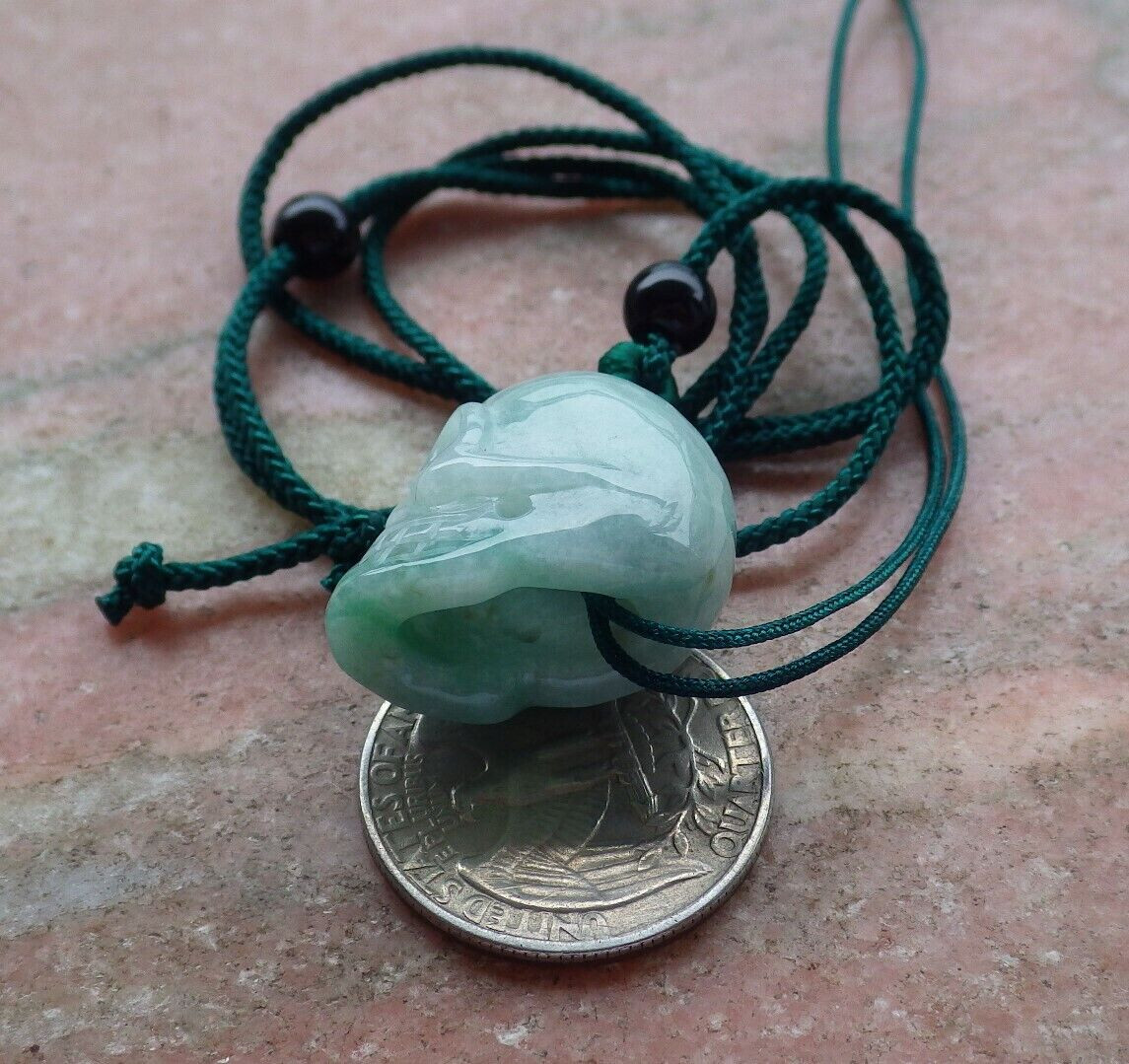 Video Certified Green Natural A Jade jadeite pendant Human Skull Head 骷髅头 408160