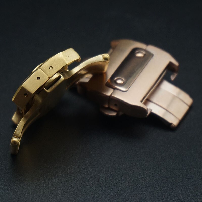 Stainless Steel Butterfly Buckle Watch Accessories 18mm 21mm for Cartier Santos