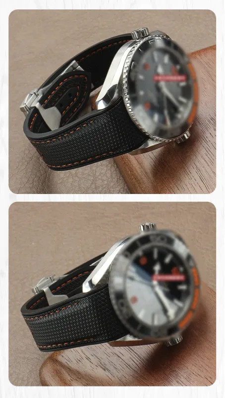Sport Watchband Waterproof Watch Strap 21mm For Omega Planet Ocean 600 Quarter