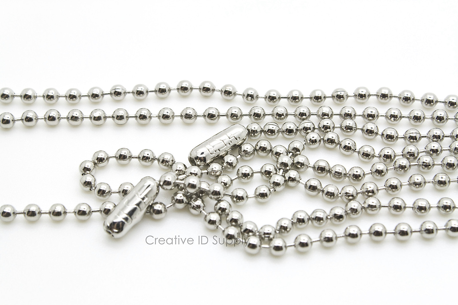 LOT 200 BALL CHAIN NECKLACES 24″ OR 30″ LENGTH ~ 2.4MM BEAD WITH FREE SHIPPING