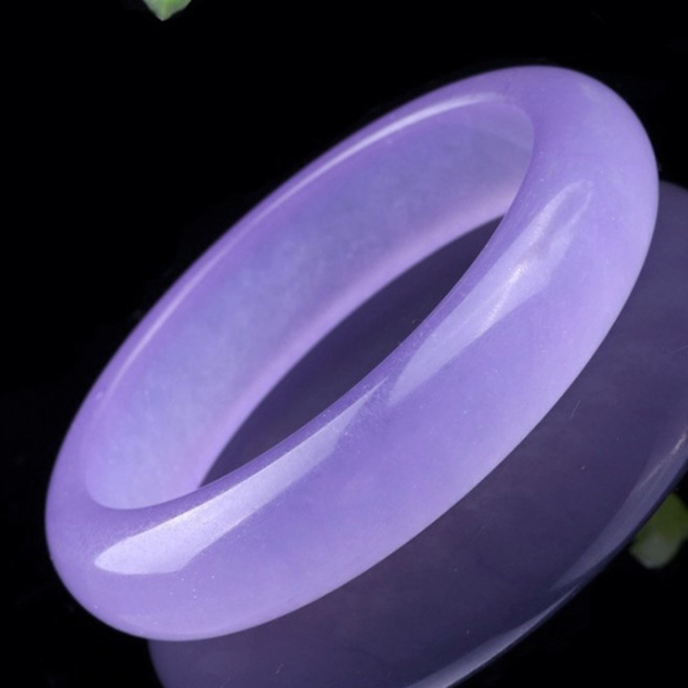 Certified Ice Lavender 54-64mm Natural Burma Jade jadeite Bangle Bracelet