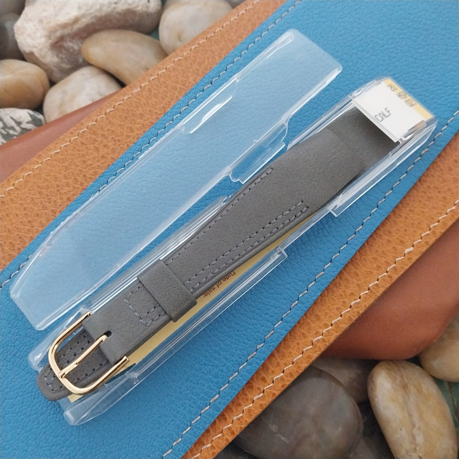20mm Wire Lug Gray Hirsch Open End Strap Military Unused Vintage Watch Strap