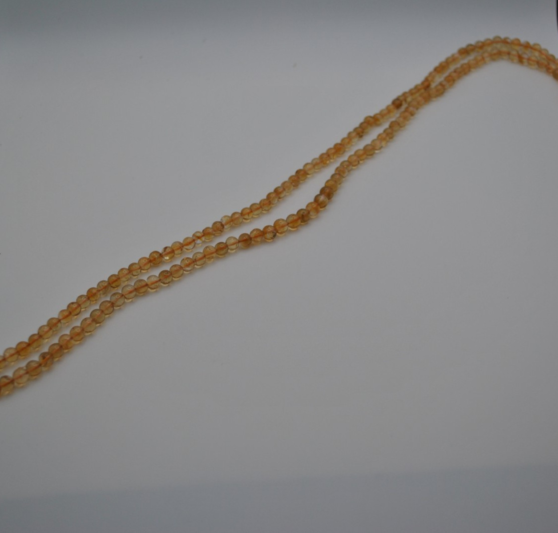 Citrine Gemstone Strand with Smooth Stones (No Clasp)