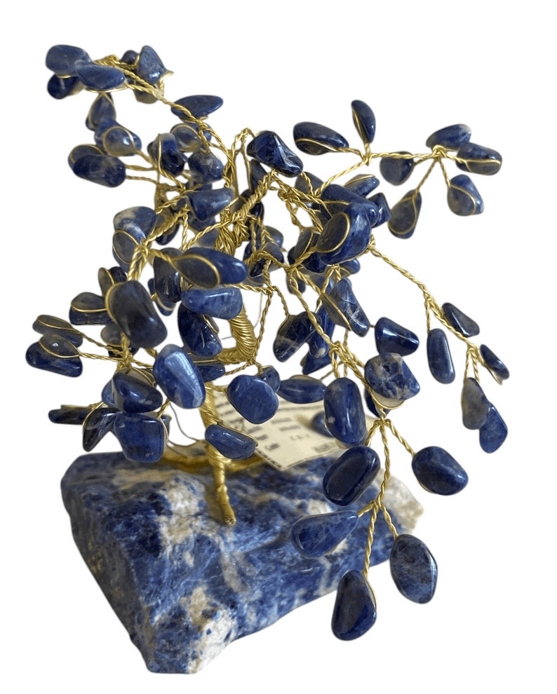Vintage Sodalite Gem Tree Handmade in Brazil with Local Gems