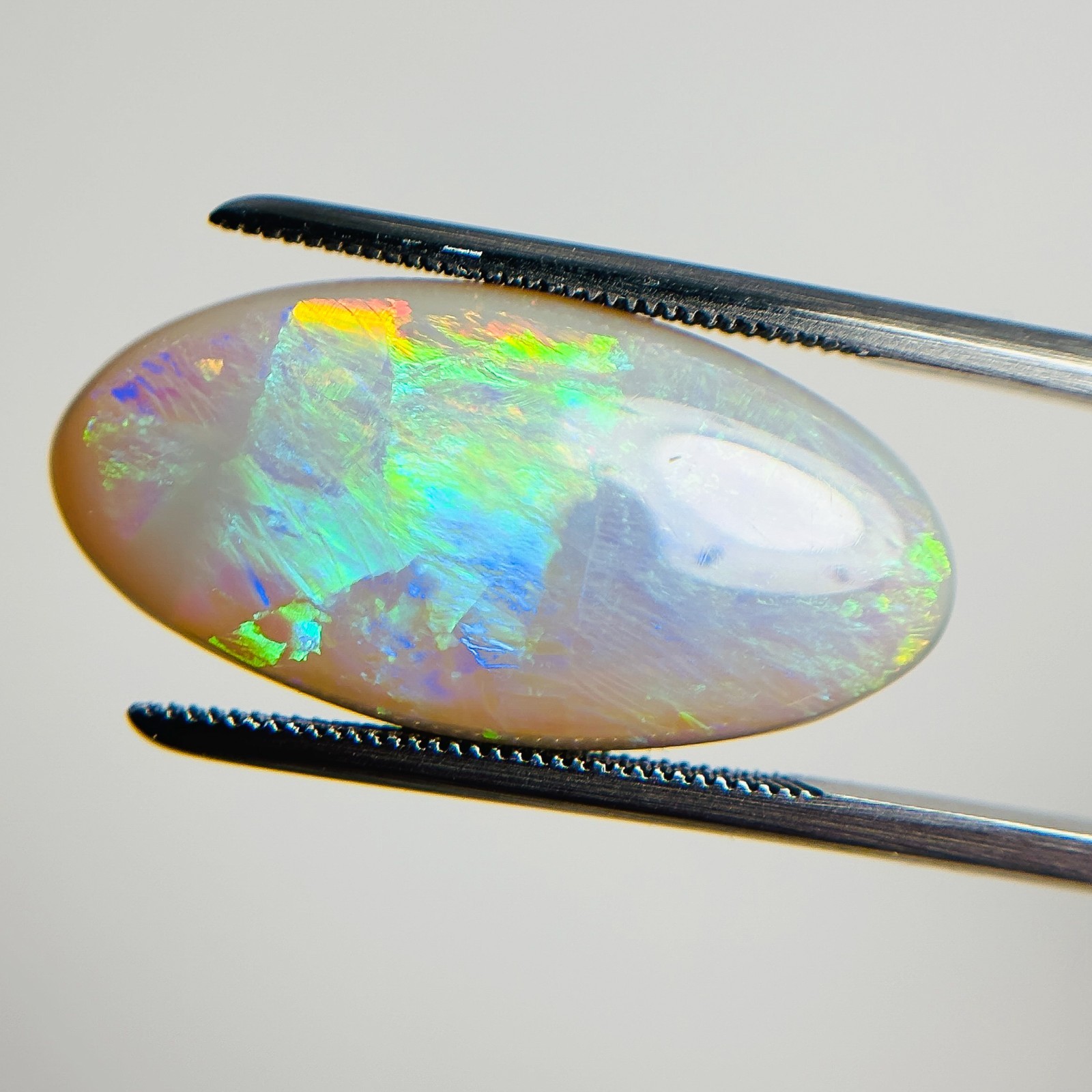 Semi Black Opal Green Multicolour 24x12x5 Cabochon Marquise 10.3 Carat OPAL183