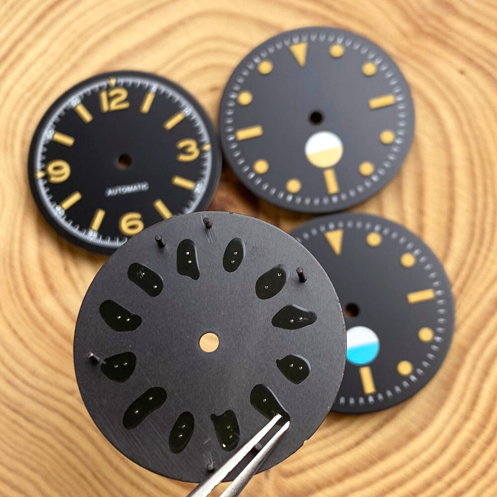 50-Fathoms 29mm Black Watch Dial Face Luminous Fit NH35 NH36 ETA2824 Miyota 8215