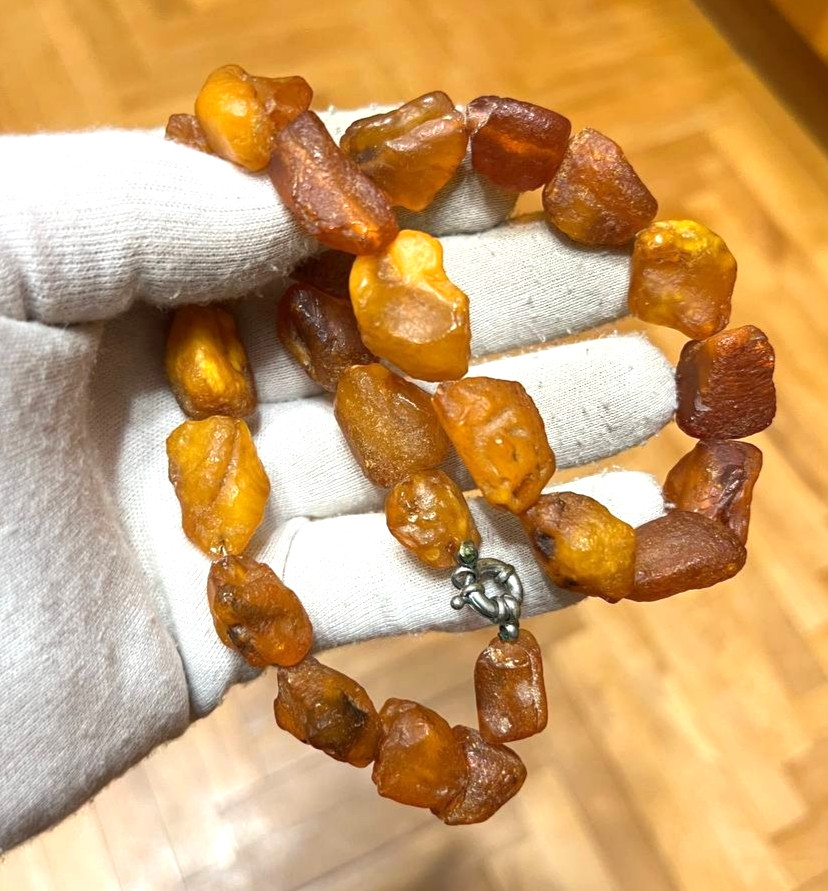 Vintage Natural Baltic Amber Necklace USSR 50g 24cm