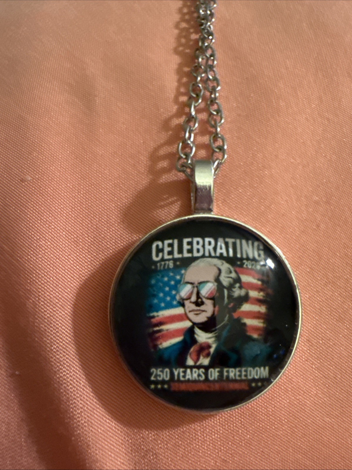 Celebrate 250 Years Of Freedom 250th Anniversary Pendant Necklace