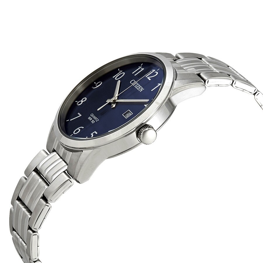 Citizen Men’s Dress Quartz Blue Dial Stainless Steel Watch BI5000-52L NEW