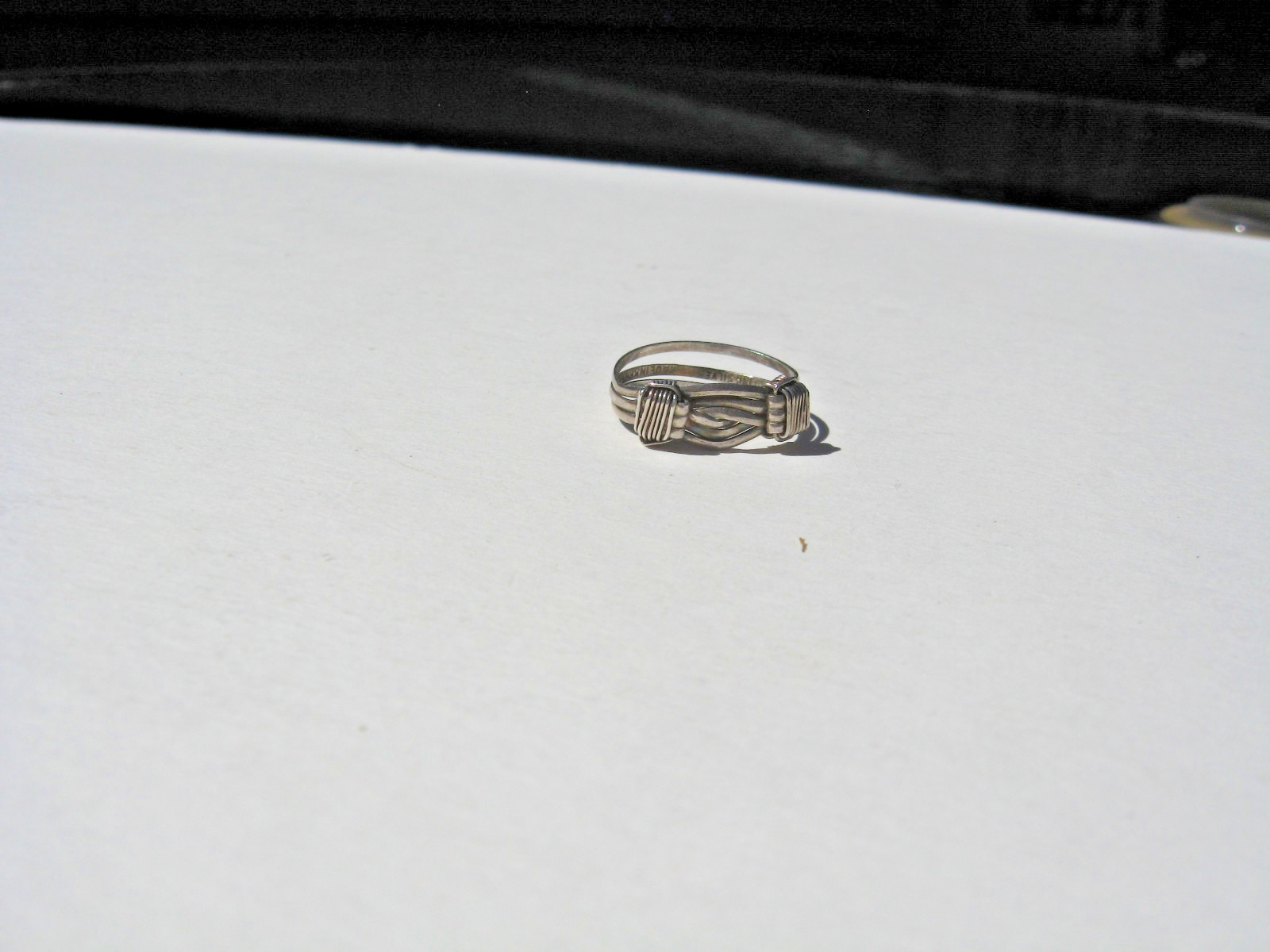 Sterling silver woven wire ring from Kenya, size 8