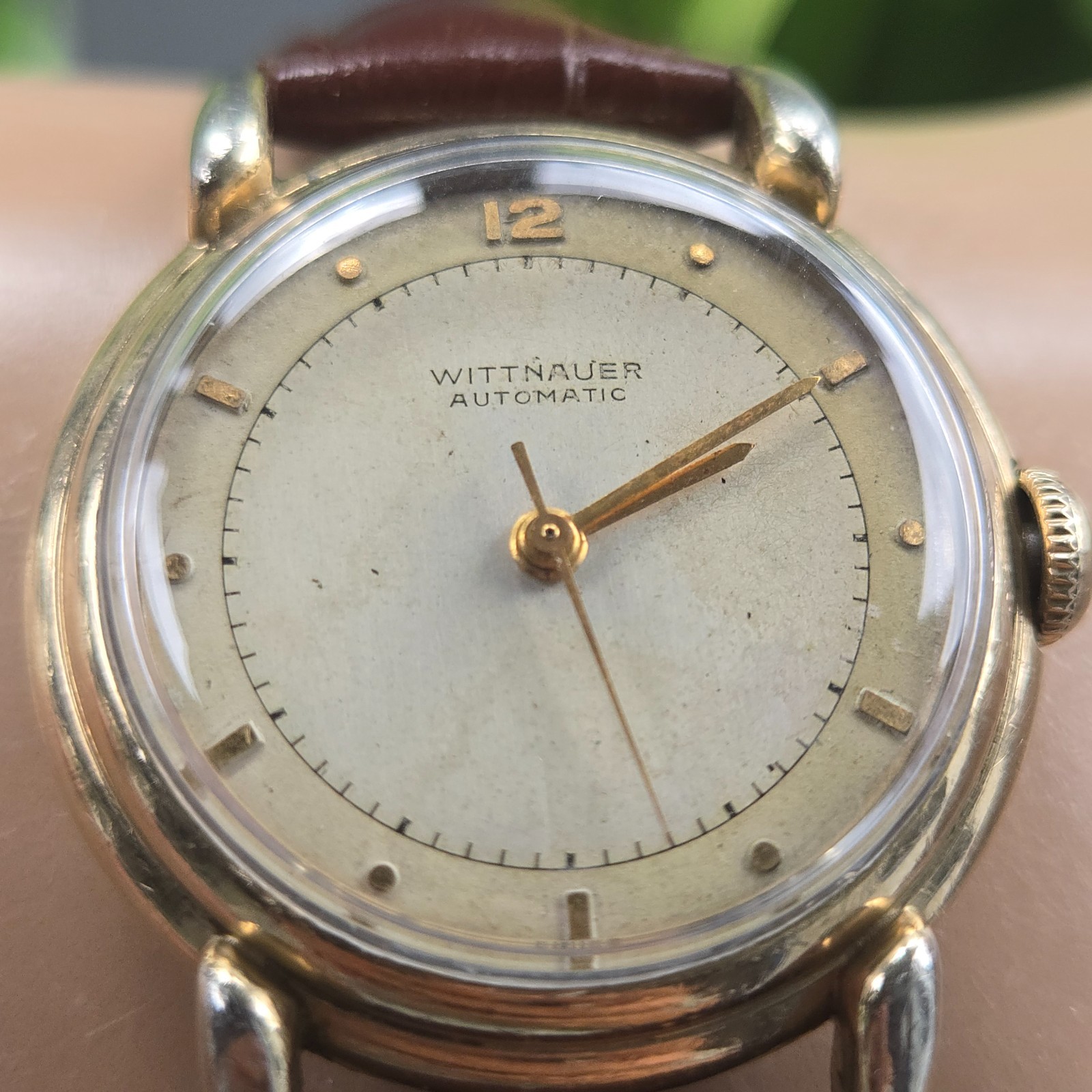 Vintage WITTNAUER men’s automatic watch AS 1250 Bumper 10K GF 1940s