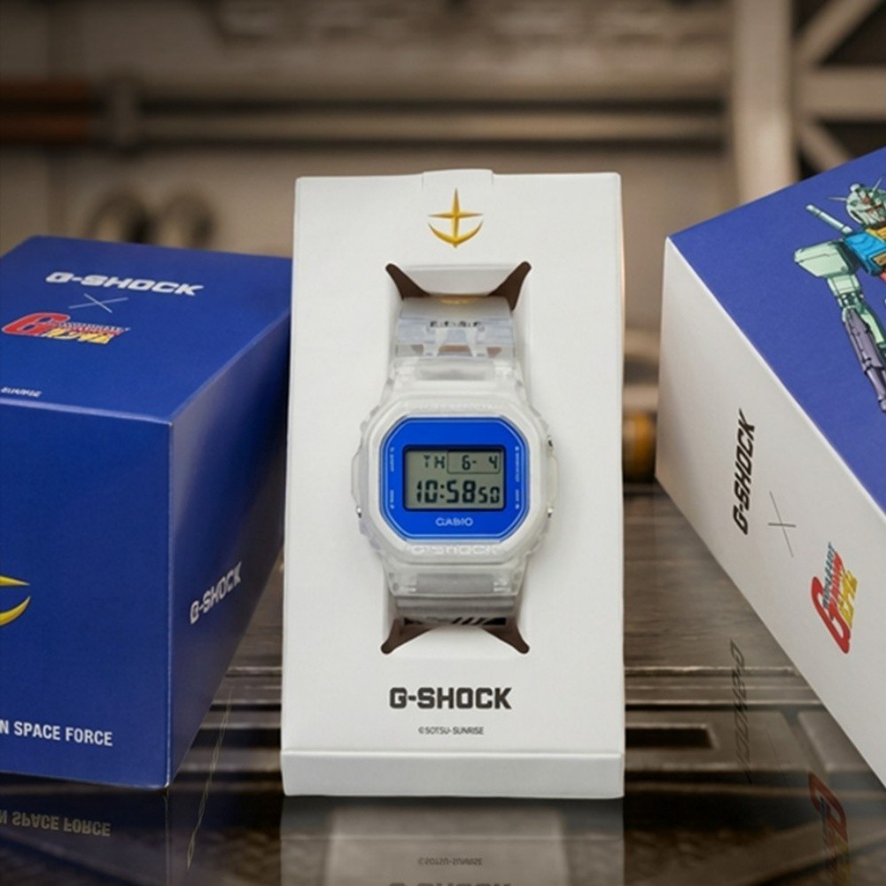 Casio G-Shock x Gundam Digital Watch White Limited Edition DW-5600GM26-7DR