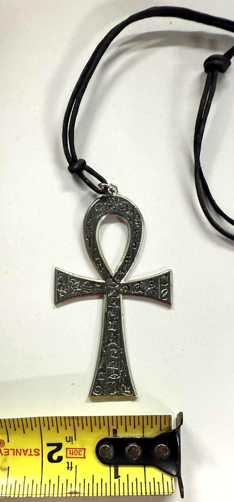 Ankh Cross “Real” Pewter Lead Free Large Pendant Necklace Made in USA Brand New