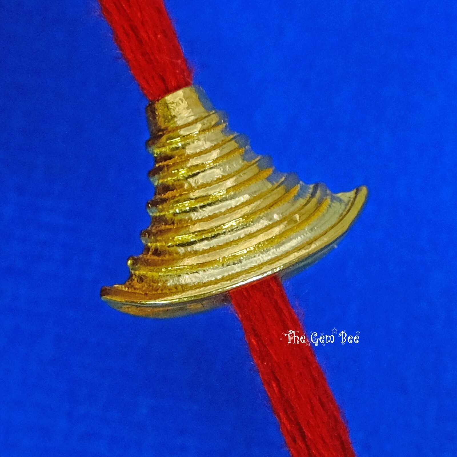 8mmx11.3mm 18k Yellow Gold Fancy Large Skirt Flat Cone Spacer Finding Focal