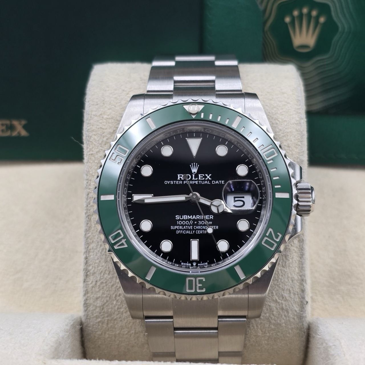 PAPERS 2023 Rolex Submariner Date Starbucks Green Bezel Black 41mm 126610LV BOX