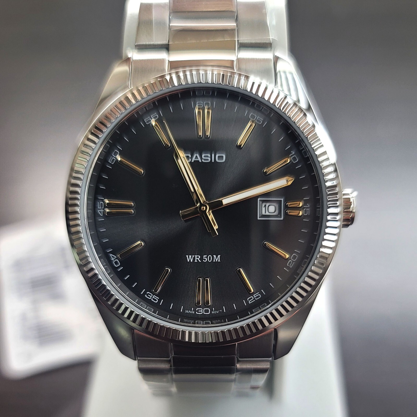 CASIO Men Analog Stainless Steel silver Band Watch Original New MTP-1302D-1A2VDF