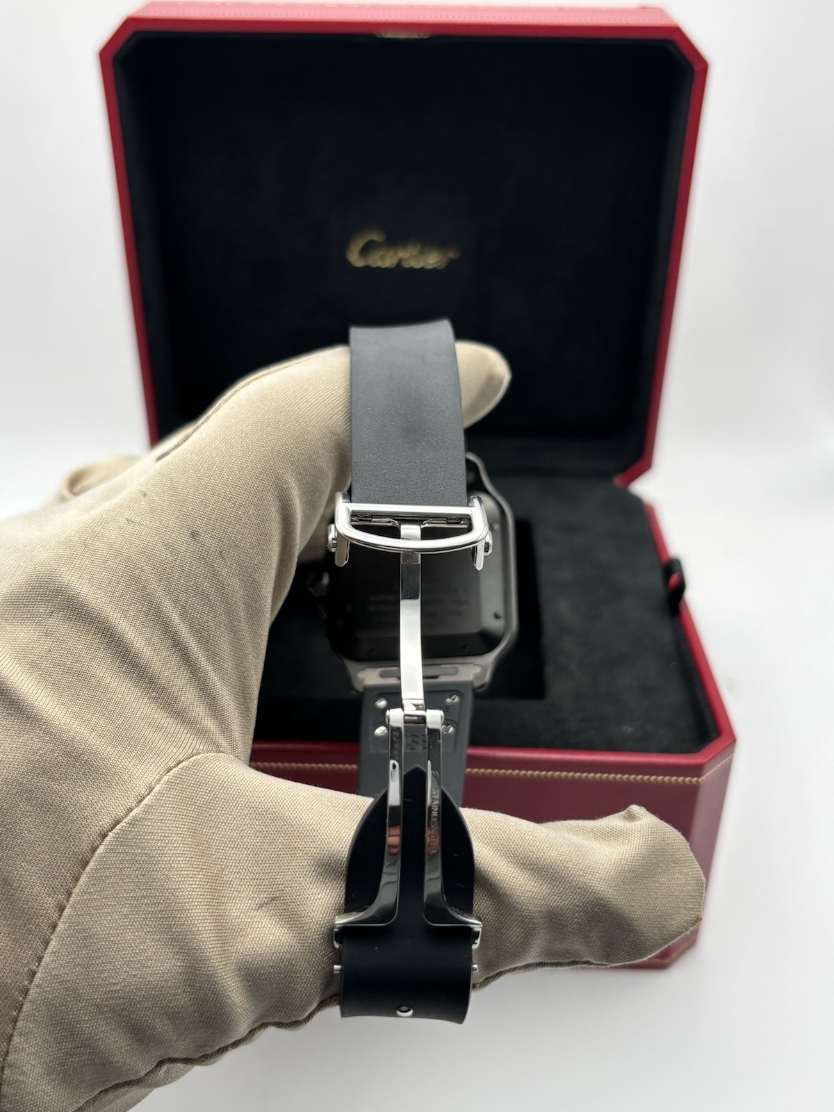 Cartier Santos de Cartier, Black Dial. Luxury. WSSA0039