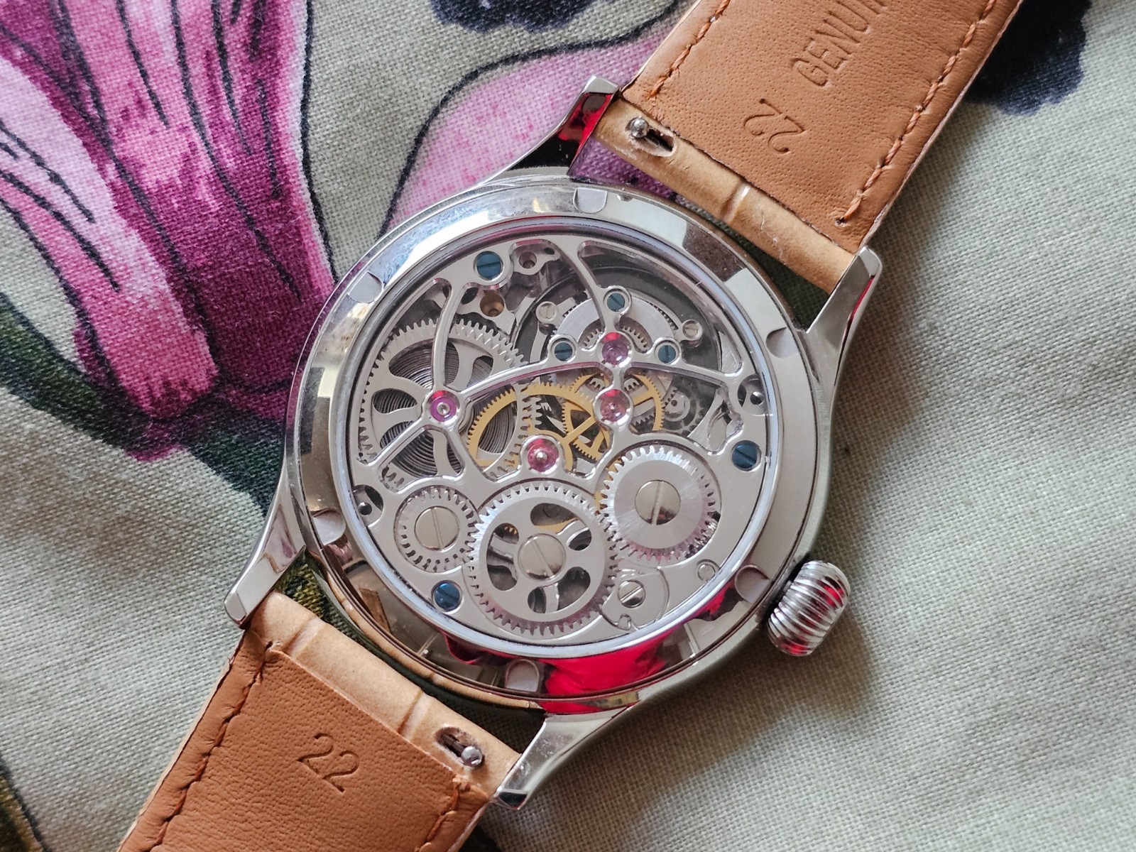 Merkur Malachite Dial Tourbillon Manual Wind Watch