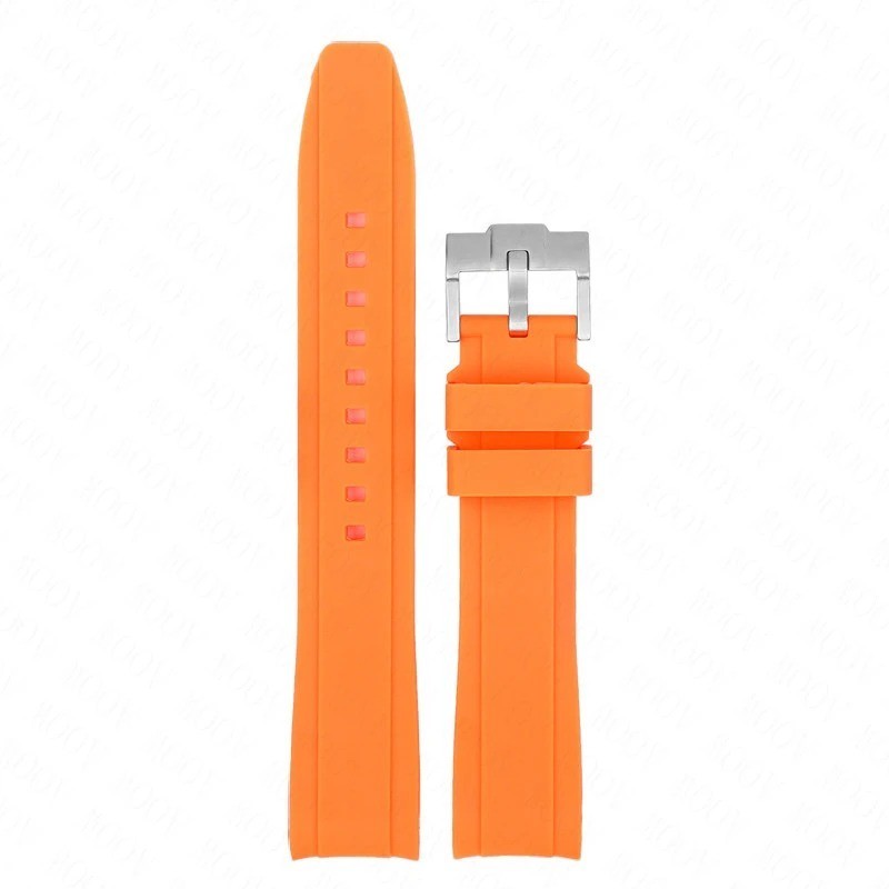 Curved End Rubber Strap 18/19/20/21/22mm Universal Silicone Watch Band Soft Spor