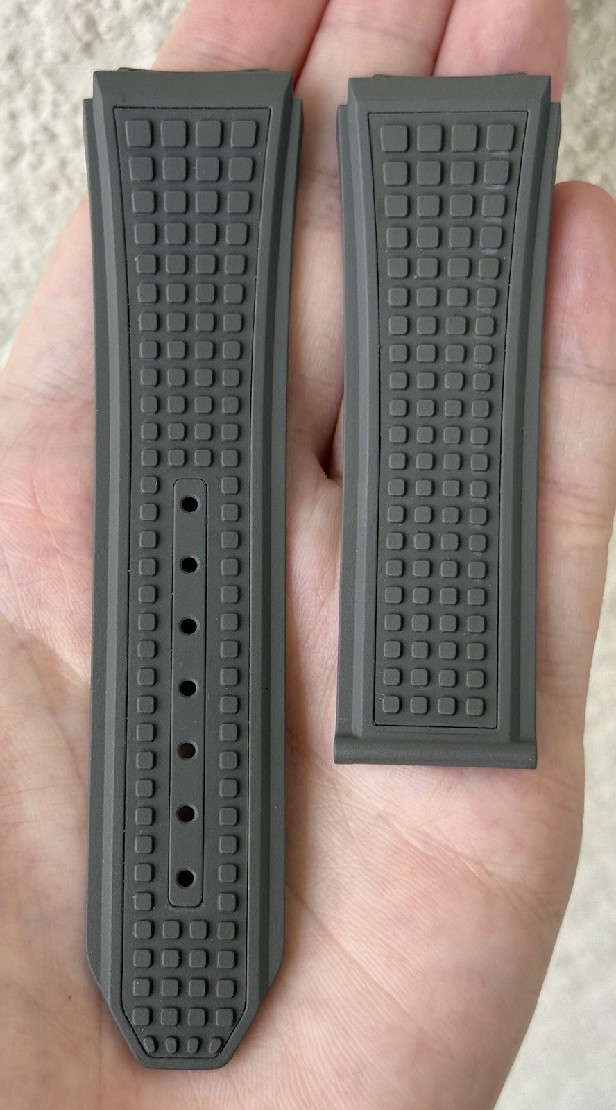 Zenith Defy 21 23mm x 22mm Gray Rubber Watch Strap Band 2322-787 Authentic OEM