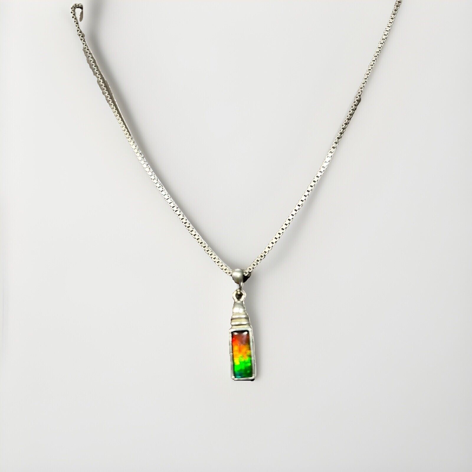 Korite Ammolite pendant necklace w/chain – Certified