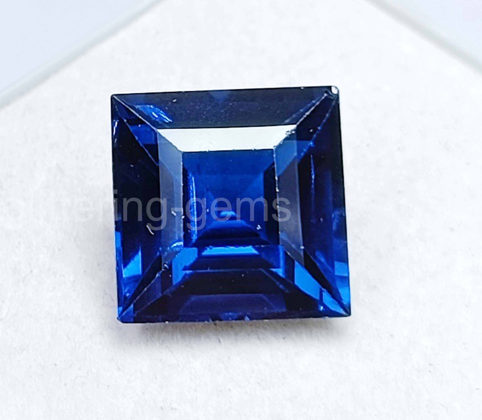 4.05 Carat Natural Blue Sapphire Princess Cut Certified Flawless Gemstone 5ADX