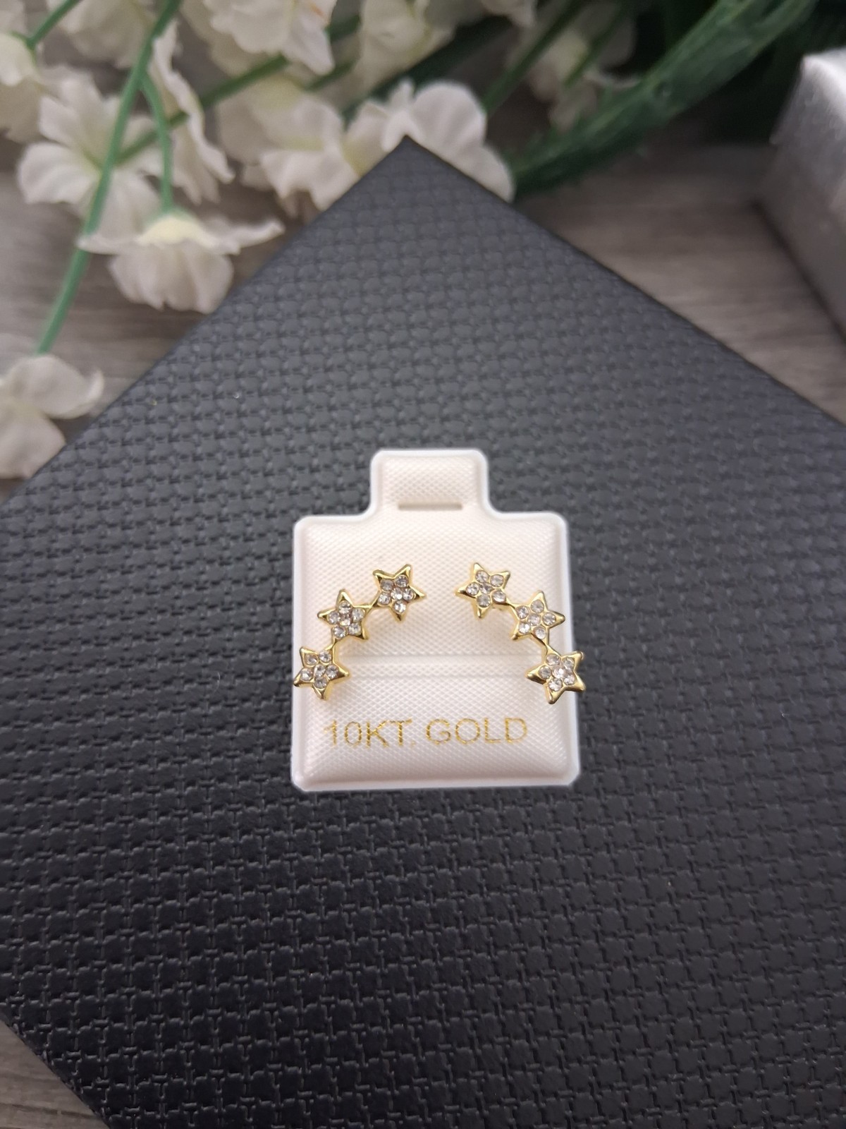 Aretes de oro 10K estrella de de rosca – 10k gold star earrings screw back